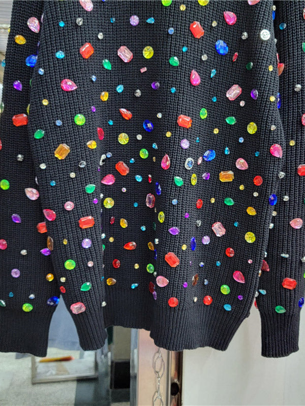 Knit Gemstone Sweater - ECHOINE