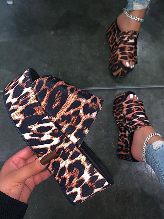 Open Toe Platform Sandals - ECHOINE