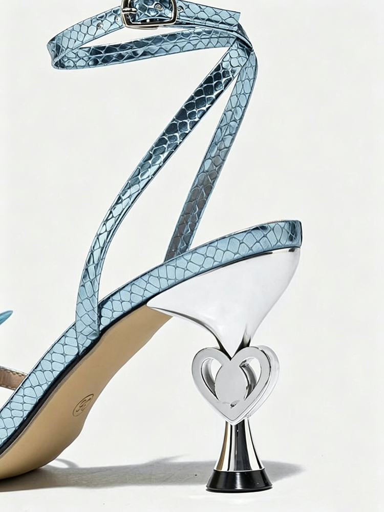 Floral Sculptural Heel Sandals