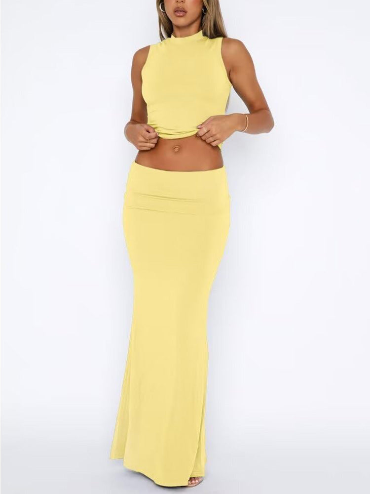 Pullover Top & Ruched Skirt - ECHOINE