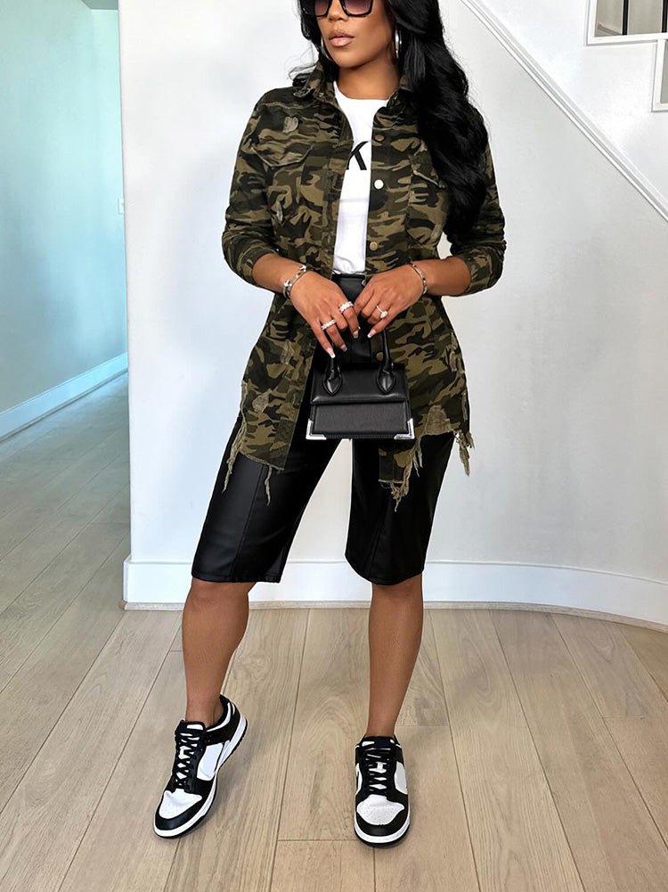Camouflage Distressed Jacket
