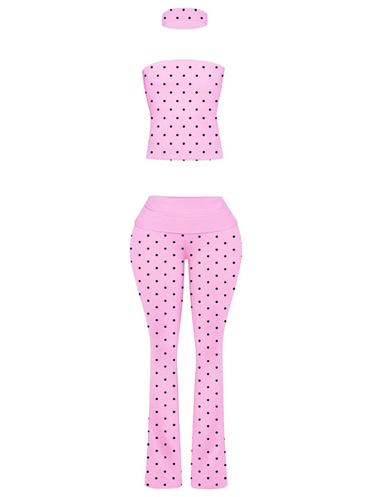 Brunch Polka Dot Pant Set W/Headband