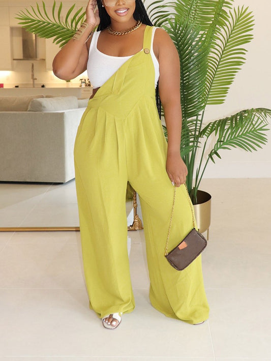 Cotton Linen Loose Overall - ECHOINE