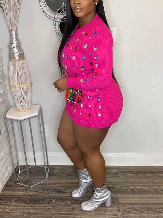 Knit Gemstone Sweater - ECHOINE