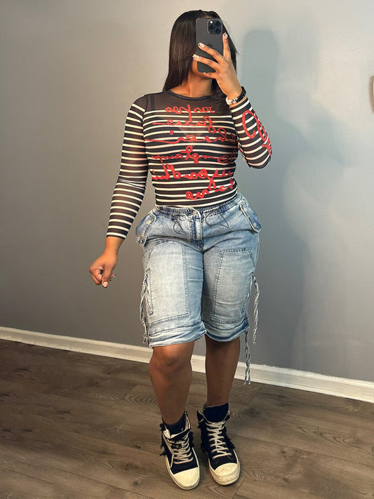 Detachable Denim Cargo Jeans - ECHOINE