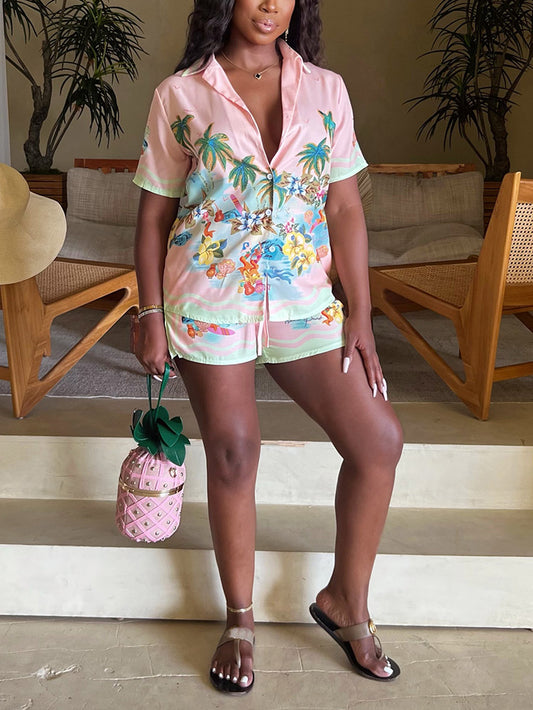 Tropical Trip Shorts Set - ECHOINE