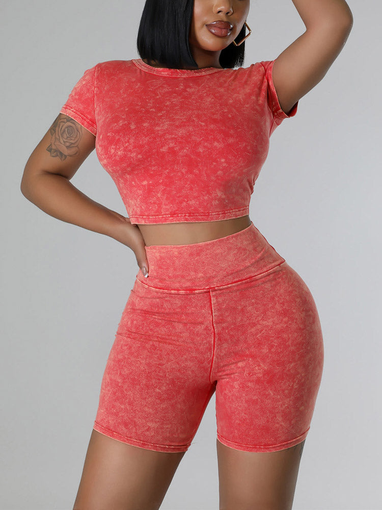 Wash Biker Shorts Set - ECHOINE