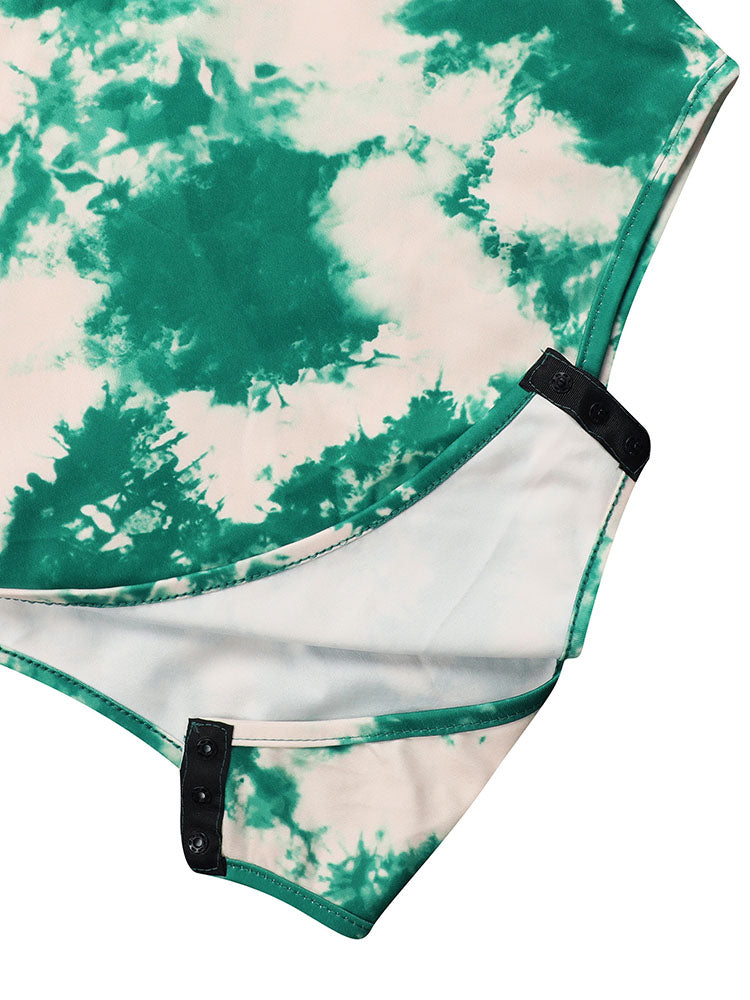 Tie Dye Bodysuit & Fringe Pants Set