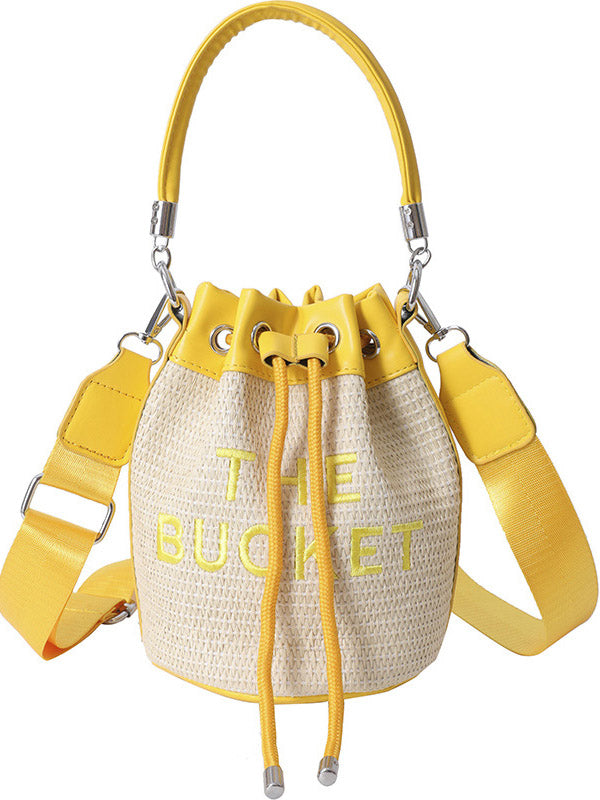 Straw Bucket Bag - ECHOINE