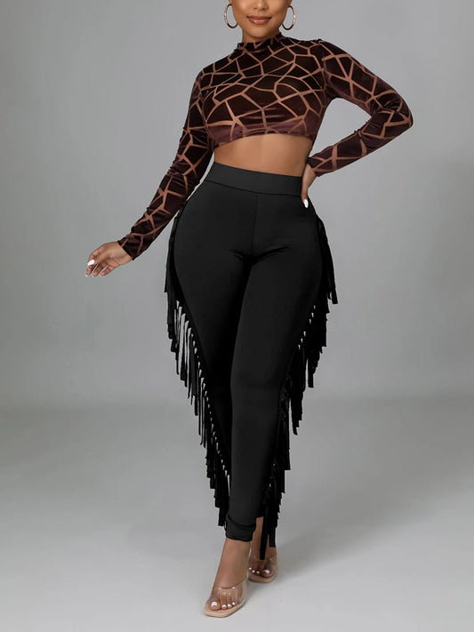 Side Tassel Pants - ECHOINE