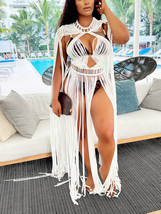 Fringe Beach Maxi Cover-Up - ECHOINE