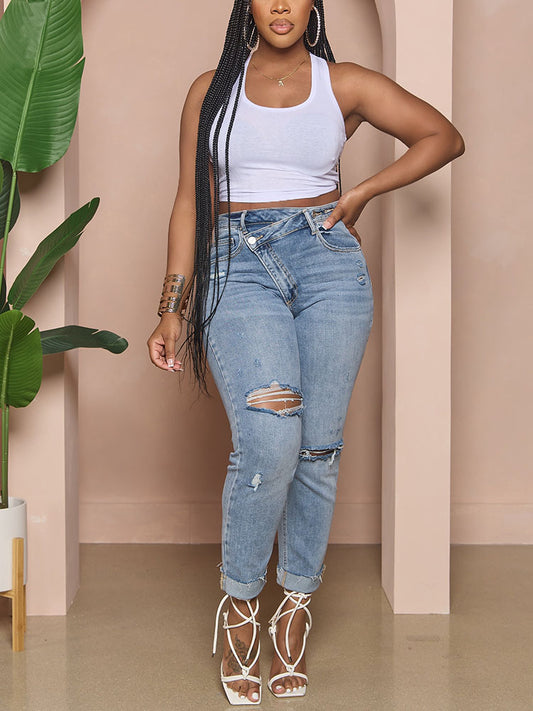 Ripped Skinny Jeans - ECHOINE