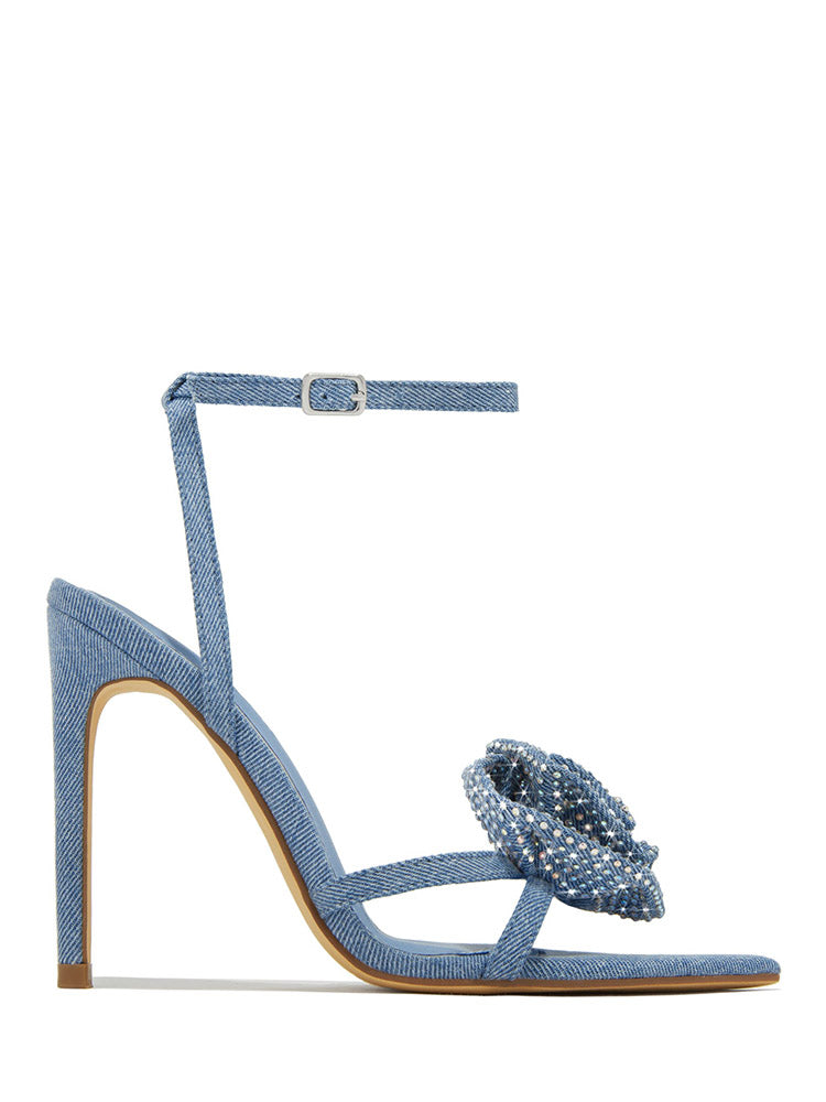 Rhinestone Rose Heels - ECHOINE
