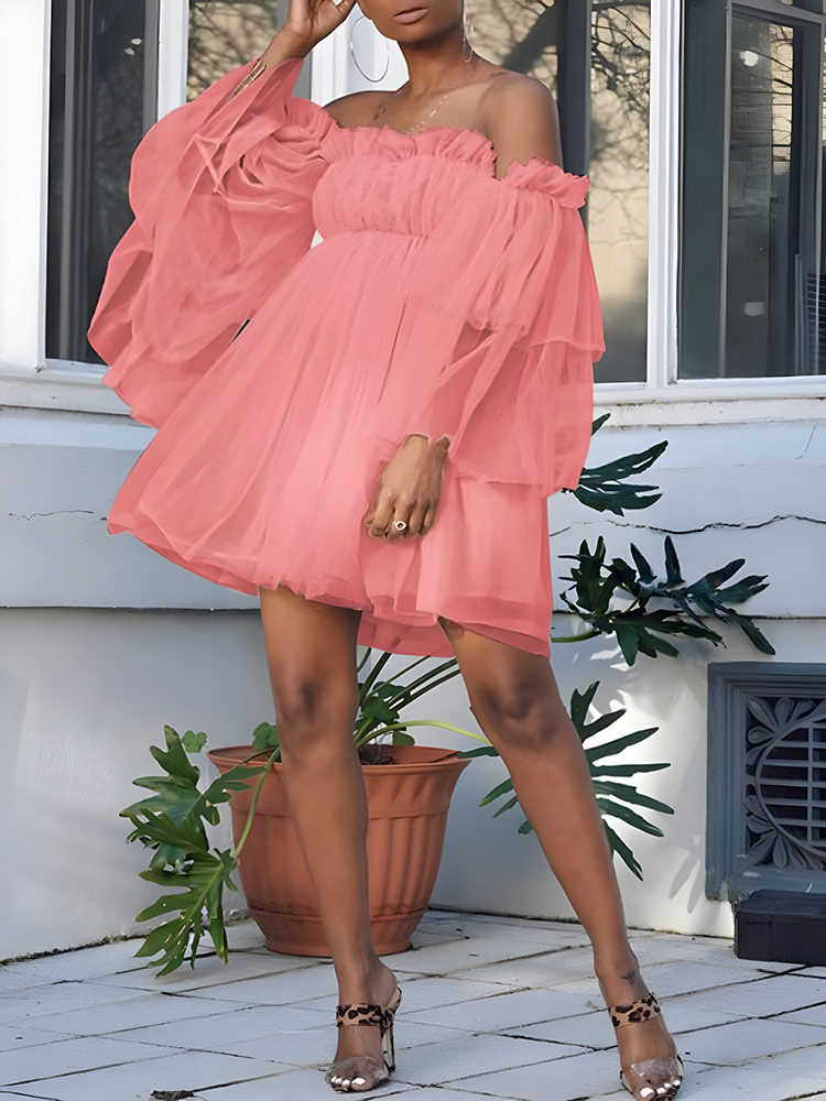 Princess Tulle Off Shoulder Dress - ECHOINE