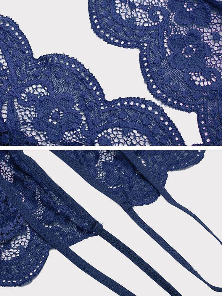 Lace One-Piece Teddy Crotchless Lingerie - ECHOINE