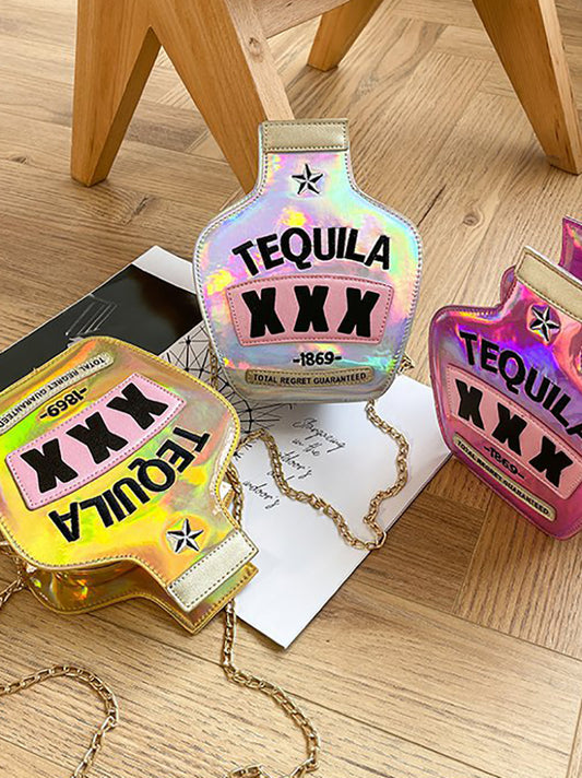 Letter Bottle Crossbody Bag - ECHOINE