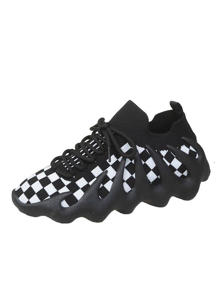 Lace-up Knit Breathable Sneakers - ECHOINE