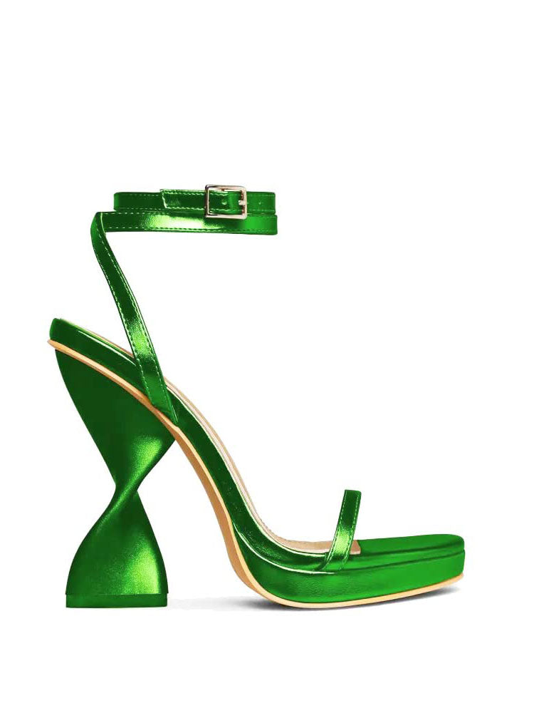 Metallic Sculptural Heel Platform - ECHOINE