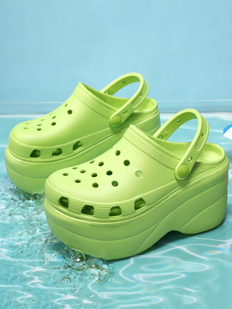 High Platform Solid Sandals - ECHOINE