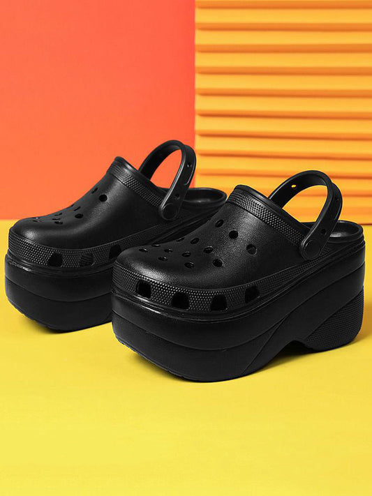 High Platform Solid Sandals - ECHOINE