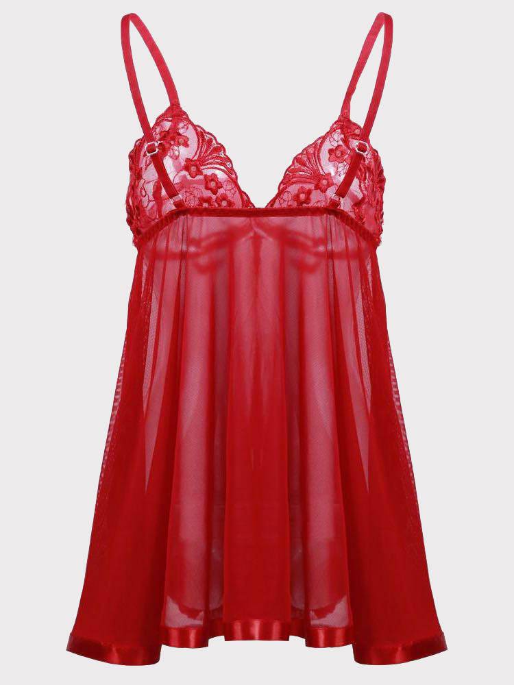 See Through Lace Babydoll Lingerie - ECHOINE