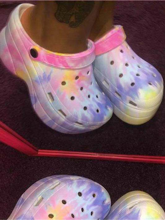 Casual Thick Sole Hole Sandals - ECHOINE