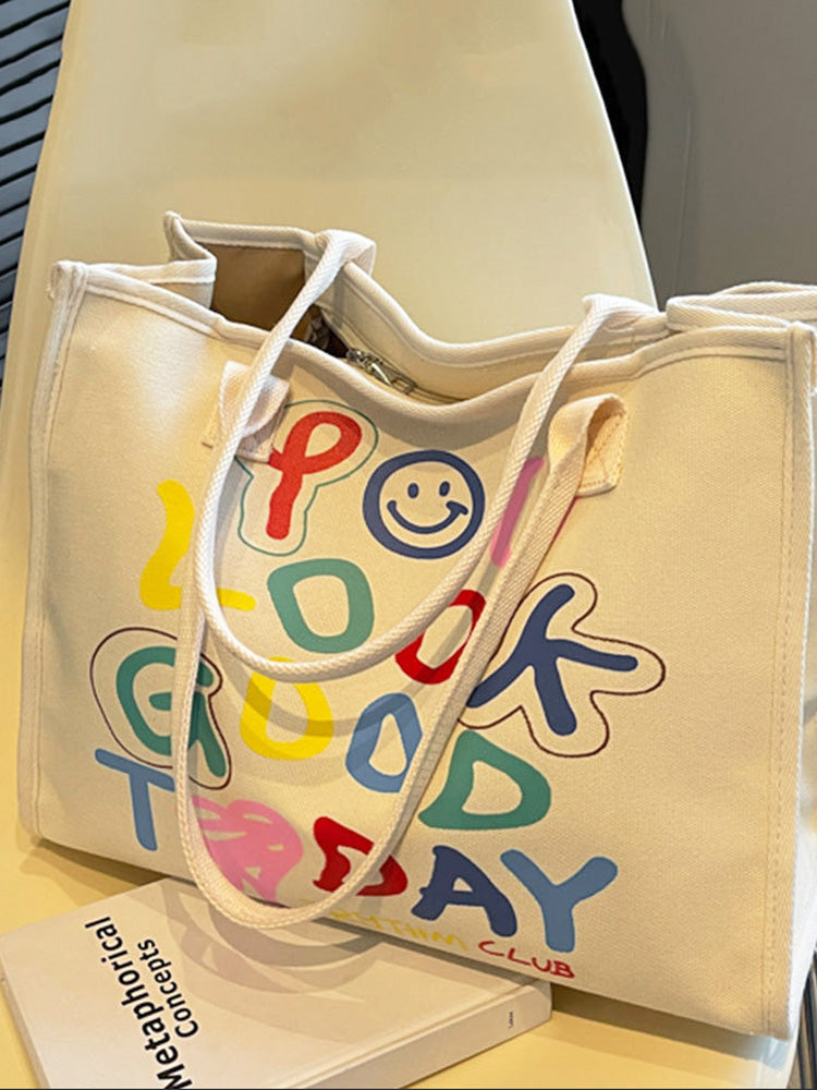 YOU LOOK GOOD TODAY Square Canvas Bag - ECHOINE