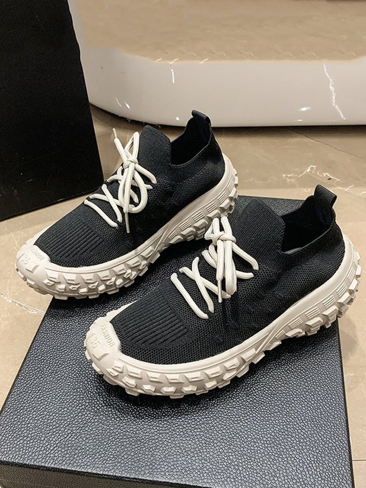 Knitted Breathable Tyre Sneakers - ECHOINE