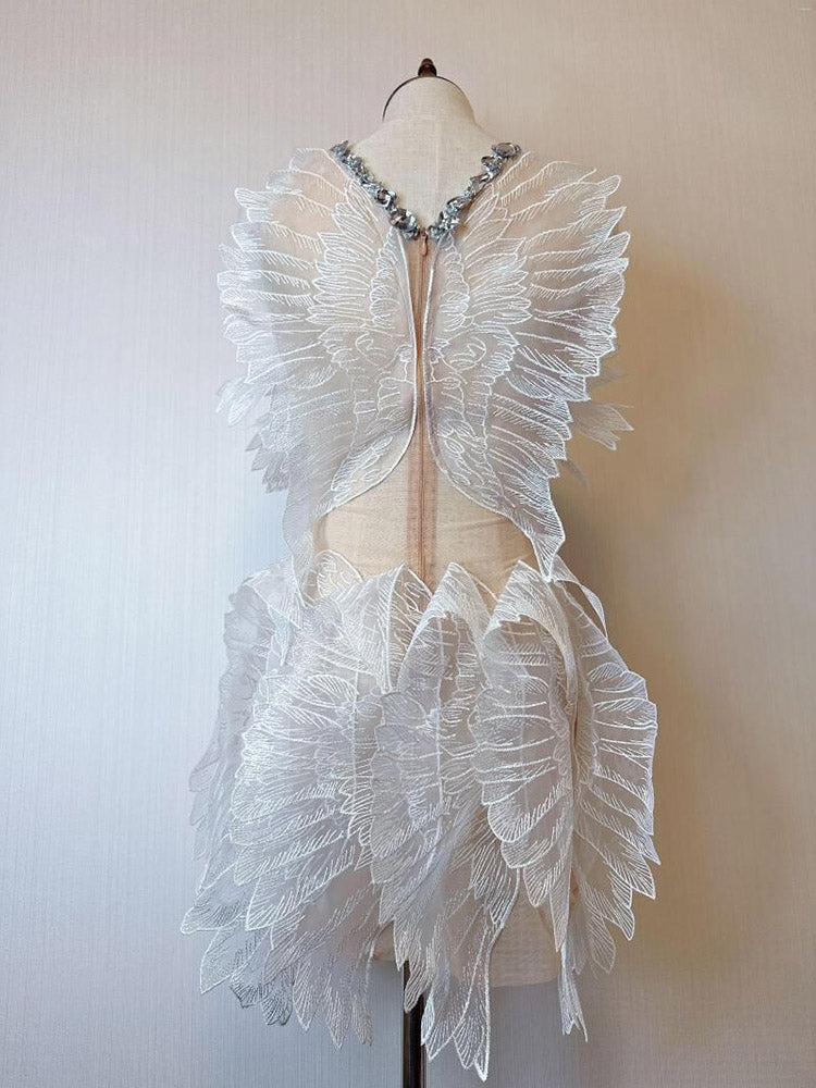 Fairy Mesh Rhinestone Dress - ECHOINE