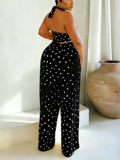 Polka Dot Fringe Three Pieces Set