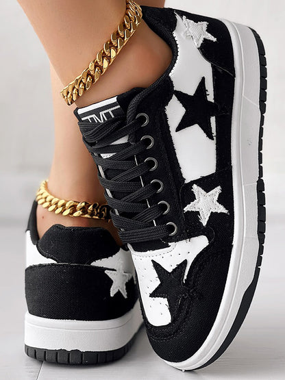 Lace-up Star Sneakers - ECHOINE
