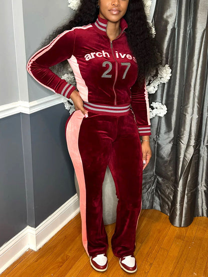 Archives 27 Velour Tracksuit Set