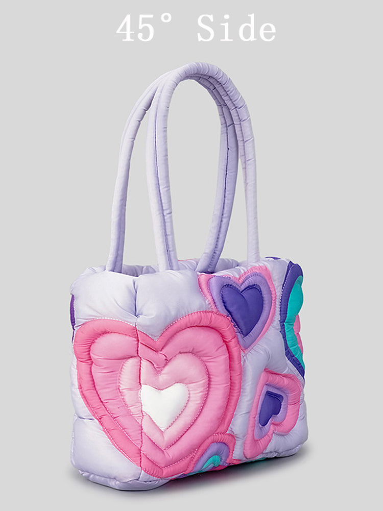 Heart Puffer Tote Bag - ECHOINE