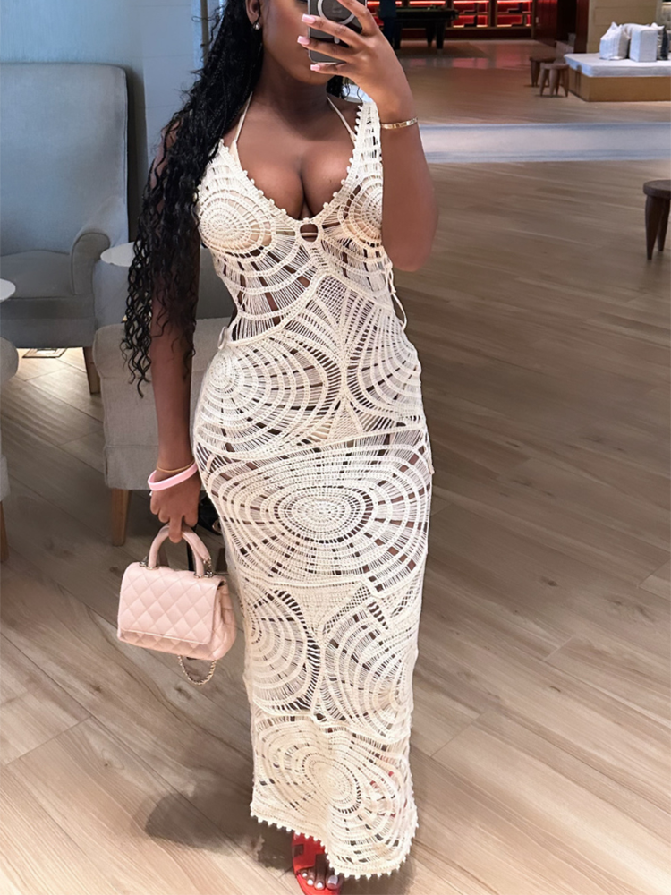 Vacay Crochet Maxi Dress