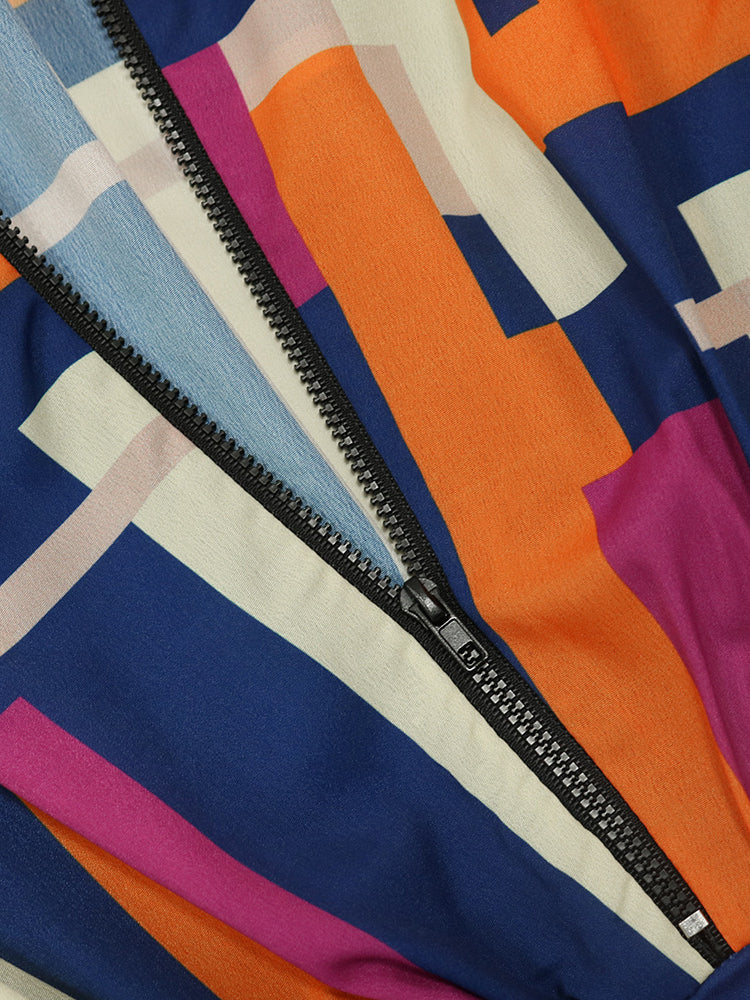 Print Crop Tops Slit Skirt Sets - ECHOINE