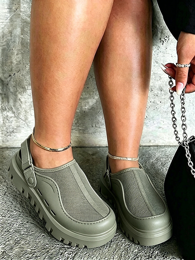 Urban Mesh Hybrid Platform Clogs