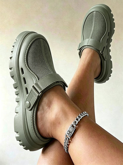 Urban Mesh Hybrid Platform Clogs
