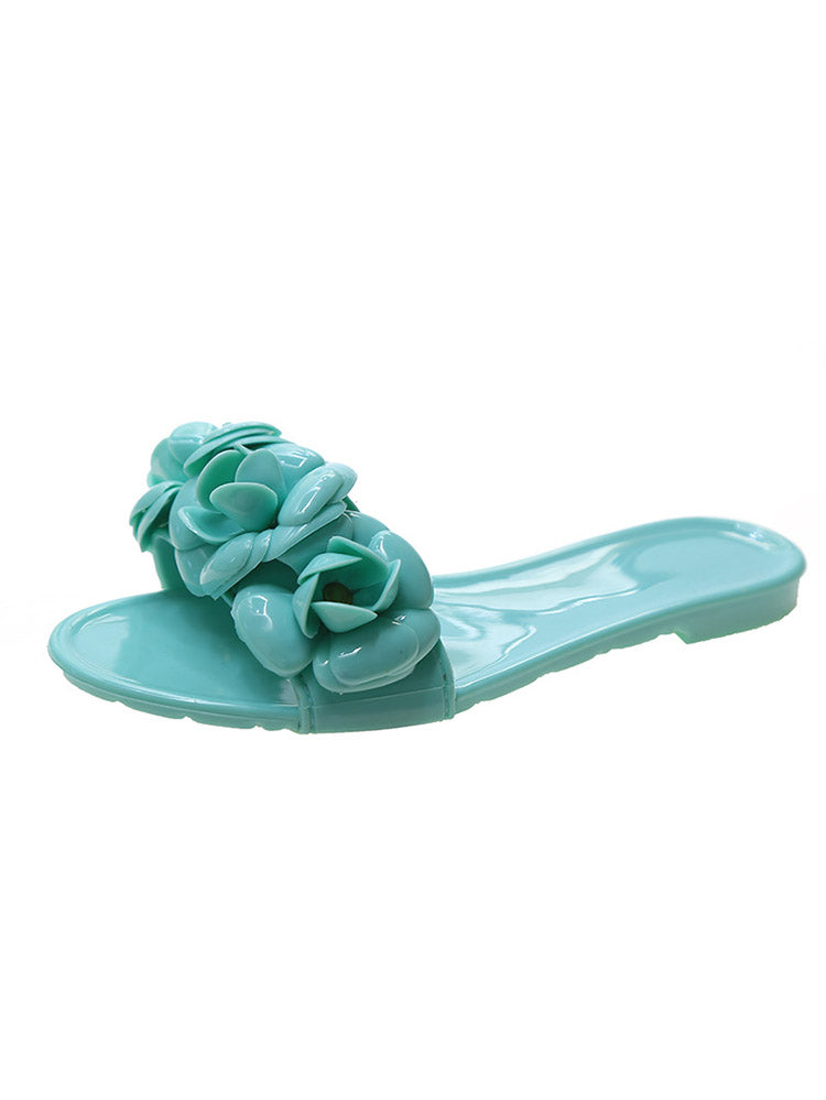 Floral Jelly Sandals - ECHOINE