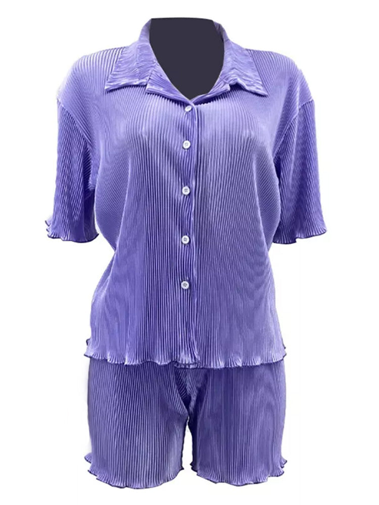 Pleated Casual 2PC Set