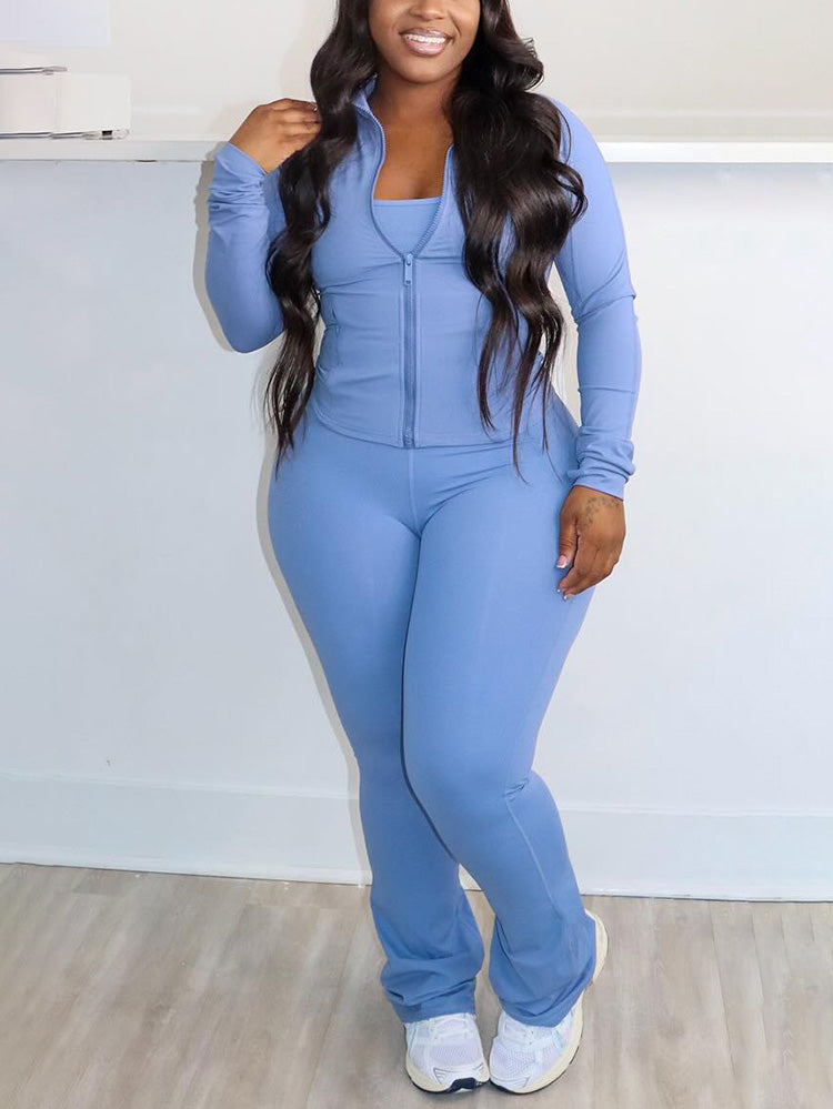 Athleisure Jacket & Jumpsuit Set