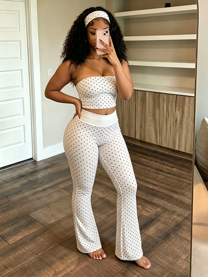 Brunch Polka Dot Pant Set W/Headband