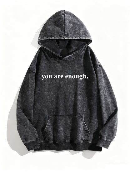 You're enough Vintage-Wash Hoodie
