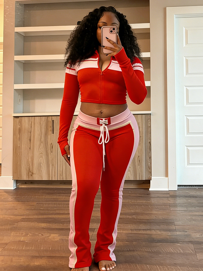 Contrast Three-Piece Jet Set