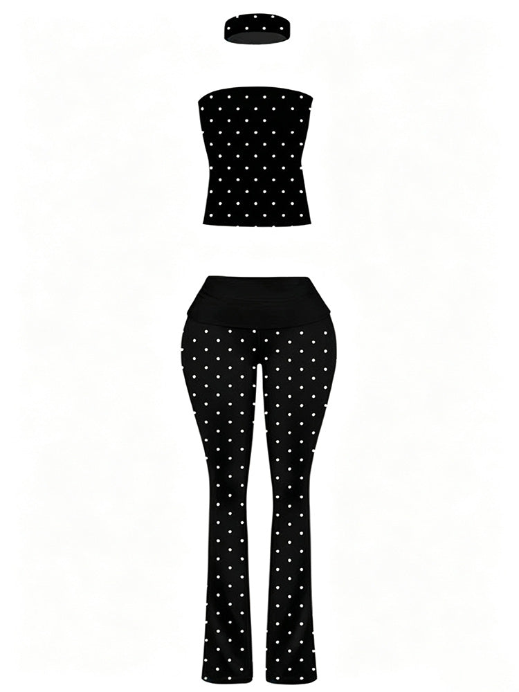 Brunch Polka Dot Pant Set W/Headband