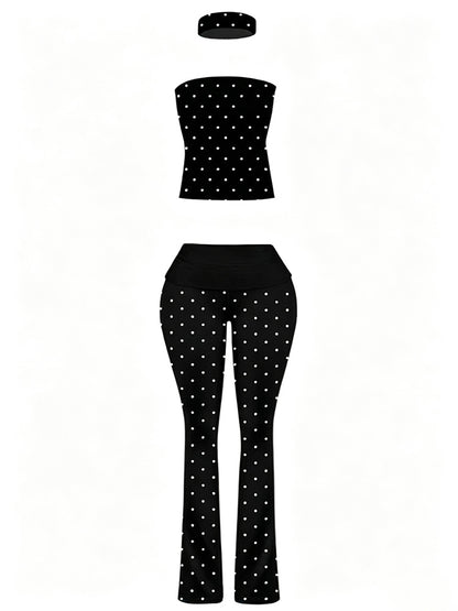 Brunch Polka Dot Pant Set W/Headband
