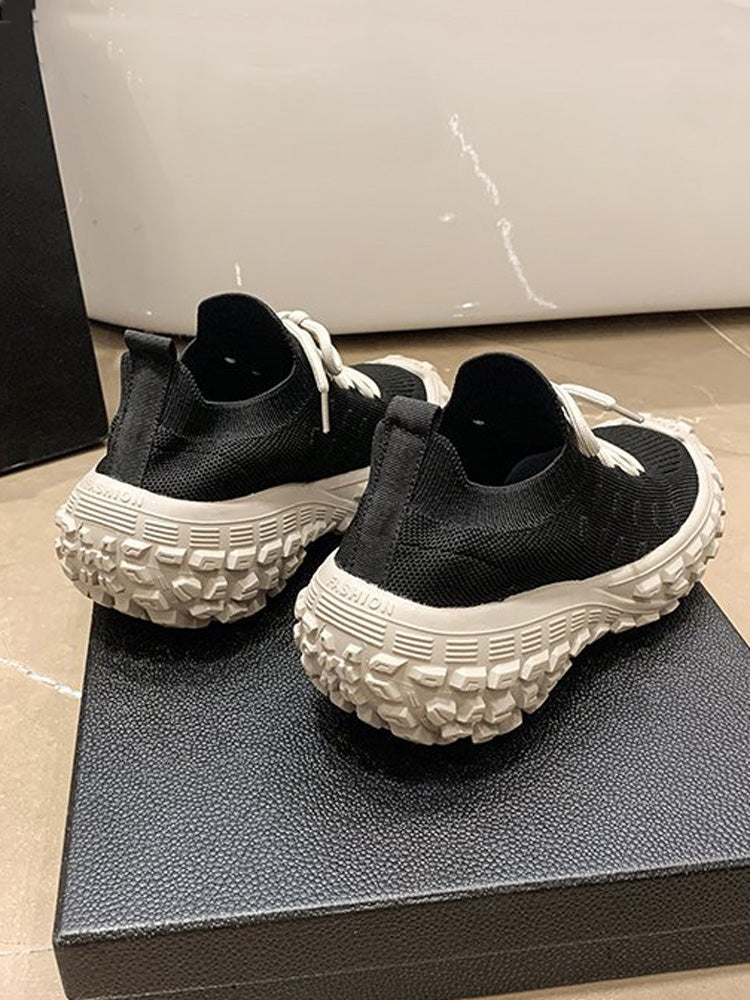 Knitted Breathable Tyre Sneakers - ECHOINE