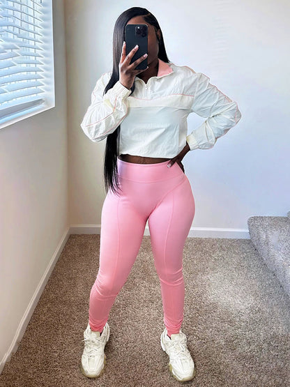 Athletic Jacket & Leggings Track Set