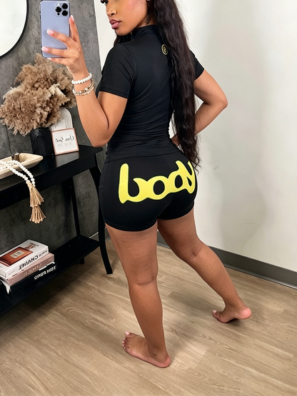 Somebody Crop Top & Biker Shorts Set