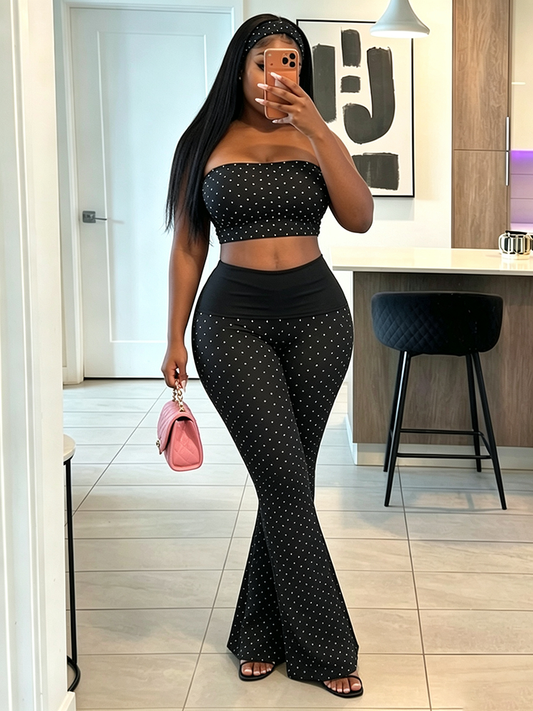 Brunch Polka Dot Pant Set W/Headband
