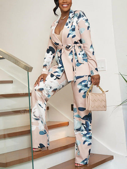 Floral Blazer Set - ECHOINE